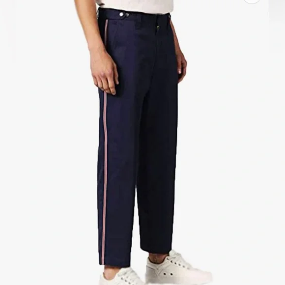 Diesel blue p tucs tape chino trousers - Picture 9 of 13